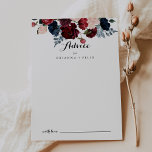 Hochzeit von Burgundy Pink Navy und Blumenkalligra Hinweiskarte<br><div class="desc">Diese bordeauxrosa, blumenkalligraphische Hochzeitsratenkarte ist perfekt für eine rustikale Hochzeit. Die Einrichtung besteht aus Aquarellpink, Rosa, Blau, Marinebäume, Blauen und Bordeaux, Rose mit grünem Blattwerk, die schön zu eleganten Bouquets zusammengefügt sind. Diese Karten sind ideal für Hochzeiten, Brautparty, Babydusche, Graduiertenfest u.v.m. Personalisieren Sie die Karten mit den Namen der Braut...</div>