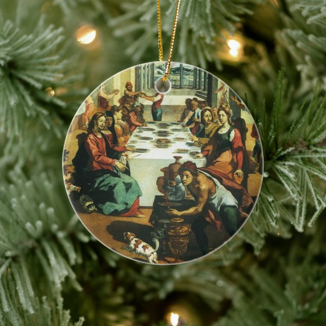 Hochzeit von Cana durch Andrea Boscoli, Kunst der  Keramik Ornament (Baum)