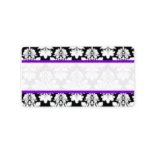 Hochzeit von Damask-Lila Adressmarken Adressaufkleber