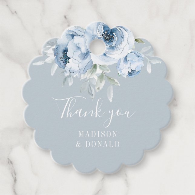 Hochzeit von Edelblumen Geschenkanhänger (Vorderseite)