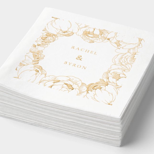 Hochzeit von Eleganten Servietten Mit Folie (Ausschnitt)
