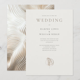 Hochzeit von Elfenbein Einladung