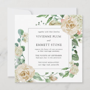 Hochzeit von Elfenbein Rose Hydrangea