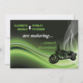 Hochzeit von Fahrrädern und Motorrädern Einladung