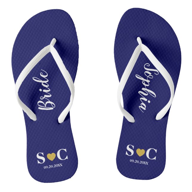 Hochzeit von Flip Flops für Brautparty, Beach Brid (Fußbett)