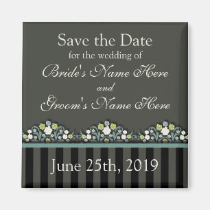 Hochzeit von Floral Save the Date Magnet