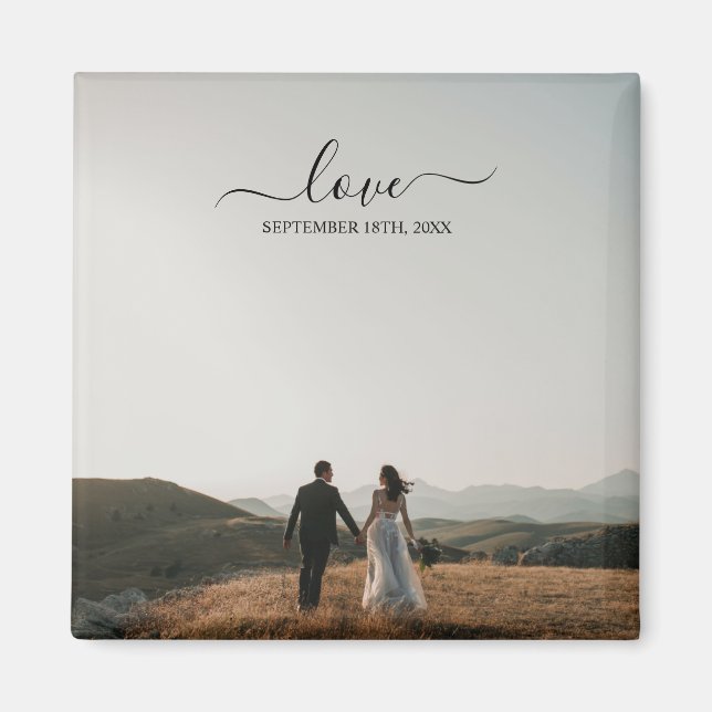 Hochzeit von Foto Memory Liebe Magnet (Vorne)