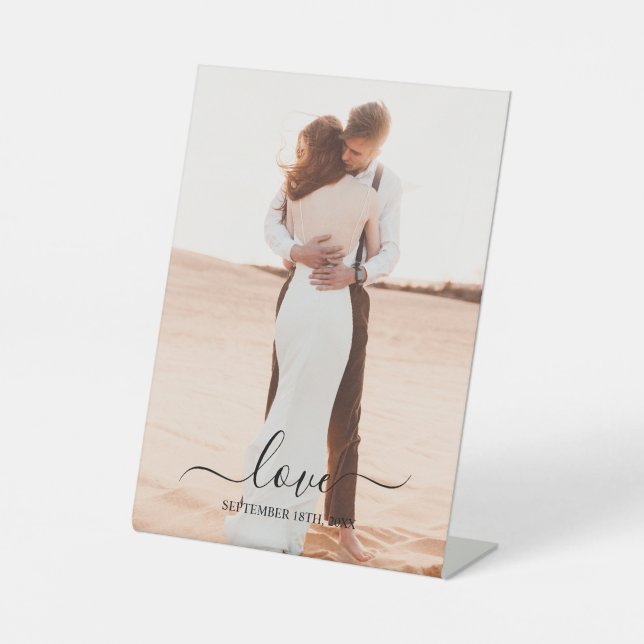Hochzeit von Foto Memory Liebe Sockelschild (Vorderseite)