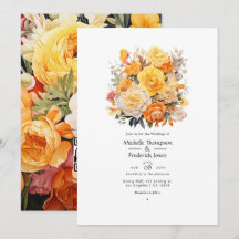 Hochzeit von Gelb, Orange und Elfenbeinflora