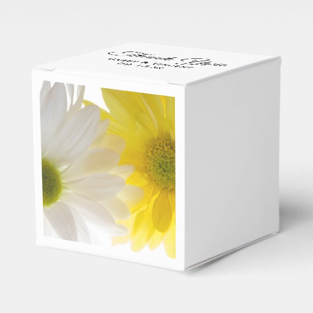 Hochzeit von Gelb und Weiß Geschenkschachtel (Vorderseite)