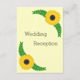 Hochzeit von gelbfarbenen Sonnenblumen Begleitkarte