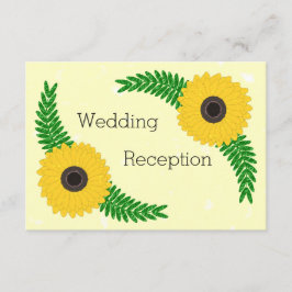 Hochzeit von gelbfarbenen Sonnenblumen Begleitkarte