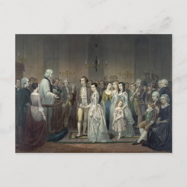Hochzeit von George Washington Postcard Postkarte (Vorderseite)