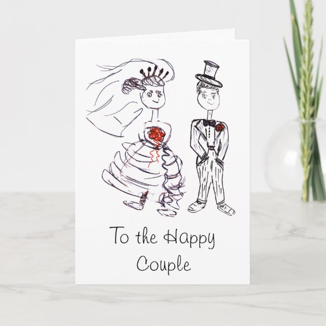 Hochzeit von Glückwünschen/Braut & Bräutigam Karte (Vorderseite)