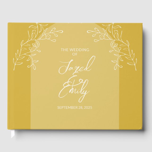 Hochzeit von Gold Arch Gästebuch (Vorderseite)