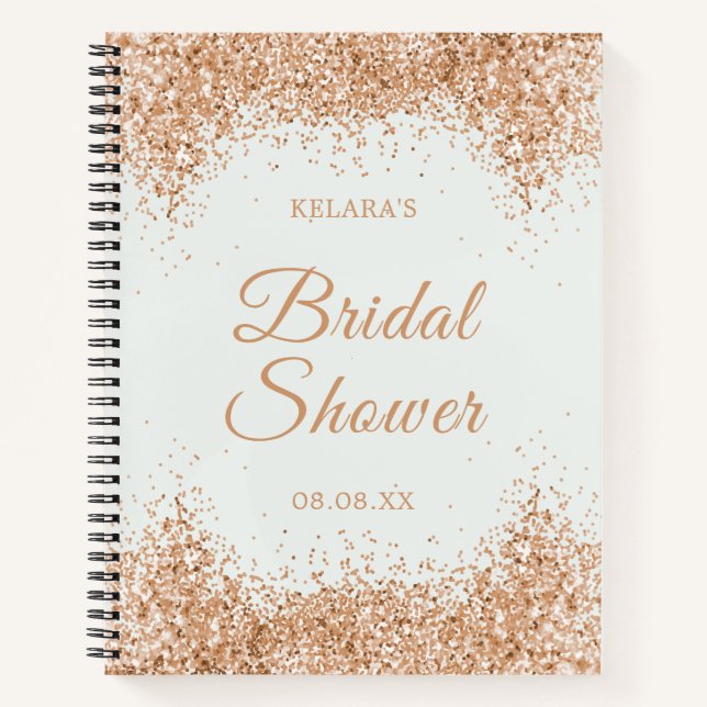 Hochzeit von Gold Glitzer Brautparty Notizbuch (Vorderseite)