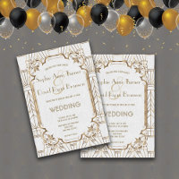 Hochzeit von Gold Great White Art Deco 1920s