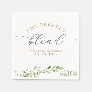 Hochzeit von Gold Greenery Serviette