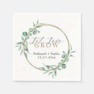 Hochzeit von Gold Greenery Serviette