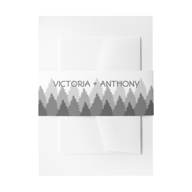 Hochzeit von Grauwald Einladungsbanderole (Vorderseite Beispiel)