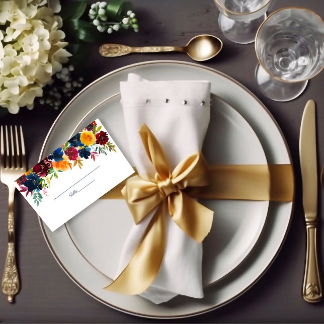 Hochzeit von hellen Wasserfarben Platzkarte (Von Creator hochgeladen)