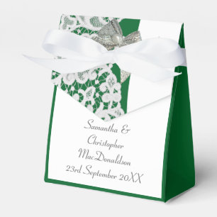 Hochzeit von hellgrünen und weißen Damaskus Geschenkschachtel