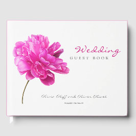 Hochzeit von hellrosa Peony Gästebuch