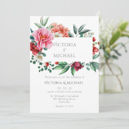 Hochzeit von hübschen Peonies Einladung
