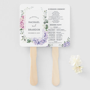 Hochzeit von leichten Blaupinkfarbenen Hydrangeas Fächer