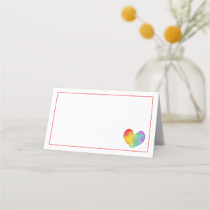 Hochzeit von Lesben mit Wasserfarbe Platzkarte