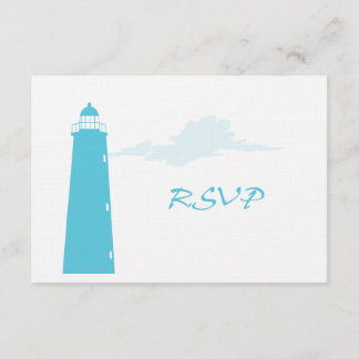 Hochzeit von Leuchtturm RSVP Karte