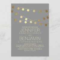 Hochzeit von Lichteffekten mit Gold Foil