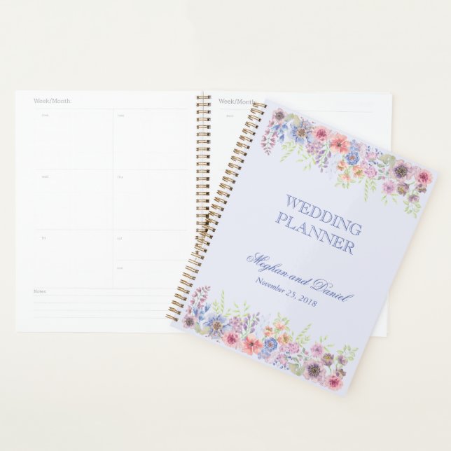Hochzeit von lila und blauen Wildblumen Planer (Anzeige)