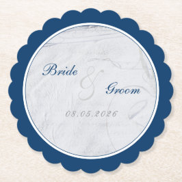 Hochzeit von Marine und White Sandy Untersetzer