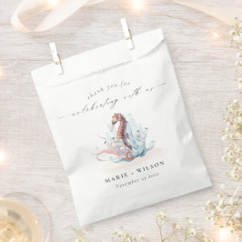 Hochzeit von Meeresalgen mit Unterwasser-Seepferd Geschenktütchen