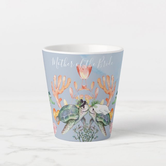Hochzeit von Meeresschildkröten mit Braut und Bode Milchtasse (Vorderseite)