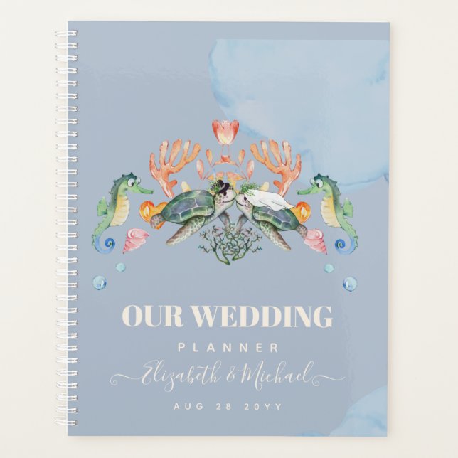 Hochzeit von Meeresschildkröten mit Braut und Bode Planer (Vorderseite)