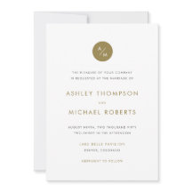 Hochzeit von Minimalistischen Monogrammen in Gold