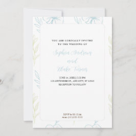 Hochzeit von Minimalistischen Pastellblauen und gr Einladung
