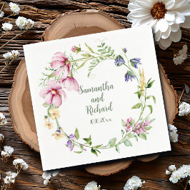 Hochzeit von Minimalistischen Wasserfarben Serviette