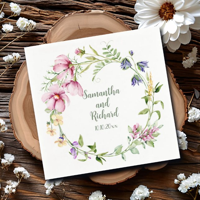 Hochzeit von Minimalistischen Wasserfarben Serviette (Von Creator hochgeladen)