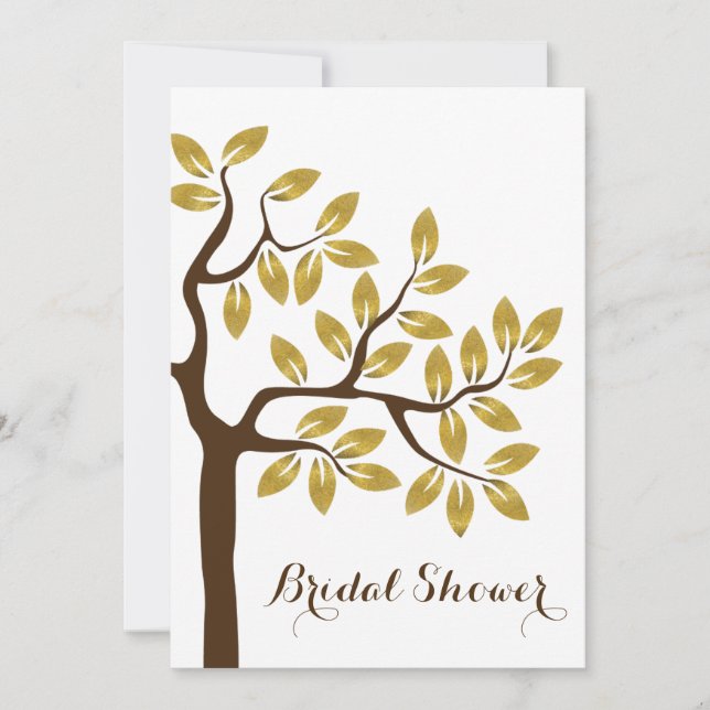 Hochzeit von modernen Brautpartys mit Goldfolie Einladung (Vorderseite)