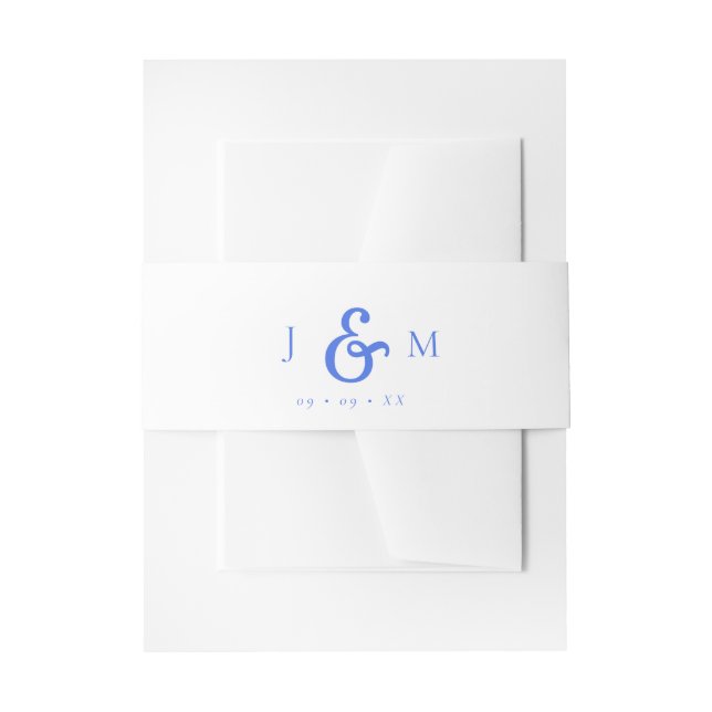 Hochzeit von Monogram Einladungsbanderole (Vorderseite Beispiel)