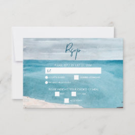 Hochzeit von Monogram, Wasserfarbe RSVP Karte
