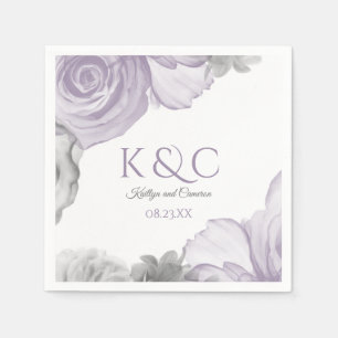 Hochzeit von Napkins Aquarellbraut (Lavender) Serviette
