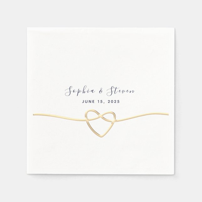 Hochzeit von Napkins mit dem Herzen Serviette (Vorderseite)