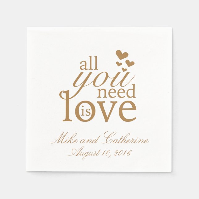 Hochzeit von Napkins Serviette (Vorderseite)