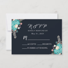 Hochzeit von Navy Blue Bluish Blume
