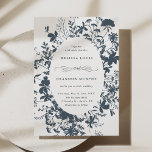 Hochzeit von Navy Blue Wildblume Silhouette Einladung<br><div class="desc">Diese elegante Hochzeitseinladung zeigt die Silhouette der Wildblumen als ovaler Rahmen mit zusätzlichem Text auf der Rückseite. Für eine weiter gehende Anpassung dieses Designs klicken Sie bitte auf den BUTTON BLAU DESIGN TOOL oben! Matching-Elemente sind ebenfalls verfügbar.</div>