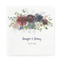 Hochzeit von Navy Burgundy Rose Gold Greenery